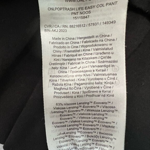 ONLY Women’s PopTrash Regular Fit Classic Trousers Black XL Super Soft! - Picture 15 of 15